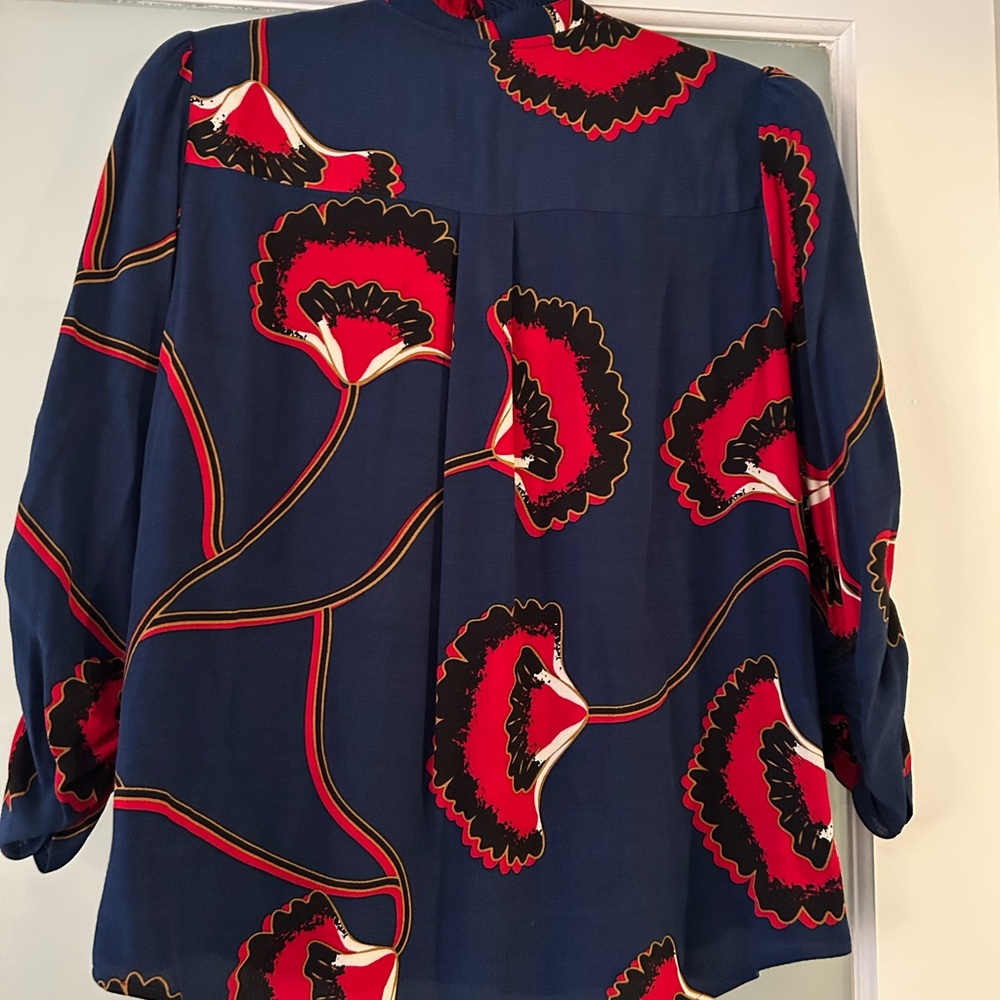 Ba$sh Laura floral ruffle detail blouse marine - Picture 6 of 6